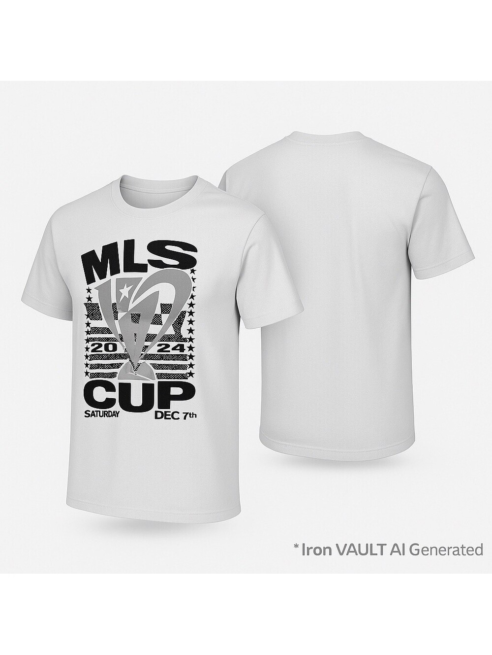 MLS Cup 2024 T-Shirt 500 Level Officially Licensed White XL Soccer Fan